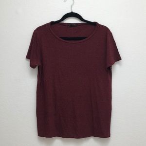 rag & bone jean t shirt in burgundy